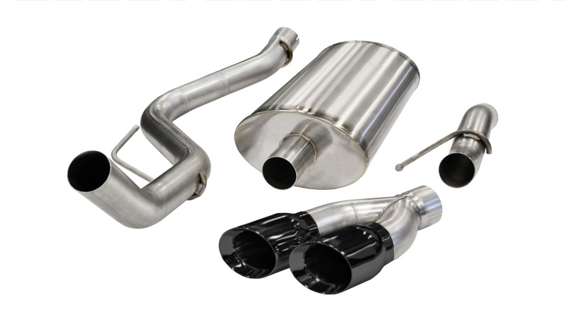 Ford F-150 Raptor Performance Exhaust - CORSA Performance - Cat Back Single Side Exit with Twin 4.0in. Black PVD Pro-Series Tips - Black - 2010 Ford F-150 Raptor Performance Exhaust - CORSA Performance - Cat Back Single Side Exit with Twin 4.0in. Black PVD Pro-Series Tips - Black - 2010